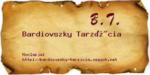 Bardiovszky Tarzícia névjegykártya